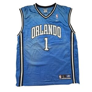 VTG Orlando Magic Jersey Mens Large Blue NBA Basketball Tracy McGrady #1 Reebok
